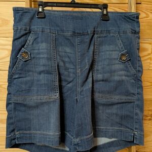 Westbound Denim Skort in Medium Blue Wash